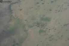 IMG 8027-Kenya, Masai vilage seen from flight from Kimana to Masai Mara